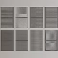Gray Wall Panels With Various Textured Patterns And Modern Designs 3d model