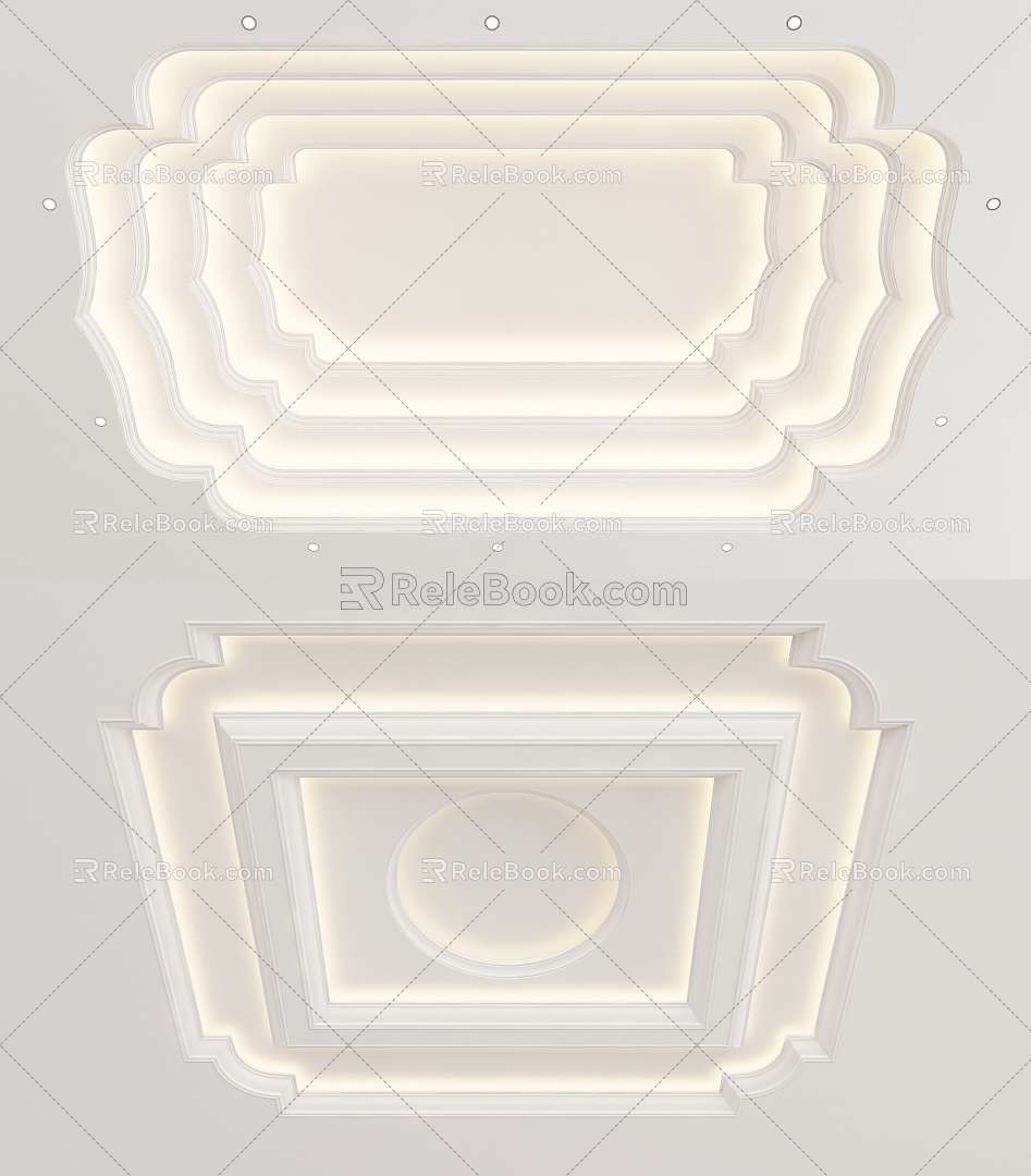 European-style ceiling 3d model