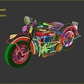 Motorcycle Two-wheeled Motorcycle Cross-country Motorcycle Road Race Motorcycle Motor Vehicle Transport 3d model