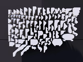 European plaster line plaster lofting line 3d model