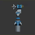 Blue Mechanical Sci Fi Weapon With Futuristic 3D Model Design Structure Gadget 3d model