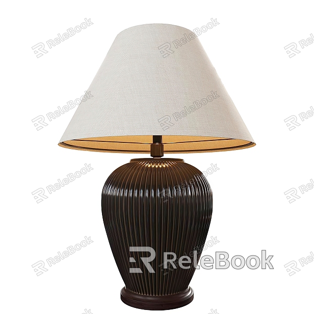 Middle Ancient Style Table Lamp Modern Table Lamp Creative Table Lamp Pottery Pot Table Lamp Fabric Table Lamp model