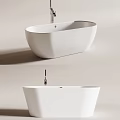 Modern White Bathtub Hanging And Freestanding Design For Contemporary Bathrooms