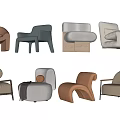 Single Sofa Combination Sofa Chair Leisure Chair Lazy Sofa 3d model