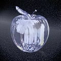 Decorative Ornament Set With Crystal Apple Figurine For Home Tabletop Decor