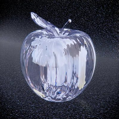 Modern ornaments crystal apple 3d model
