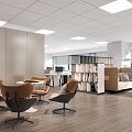 modern public office area office space 3d model