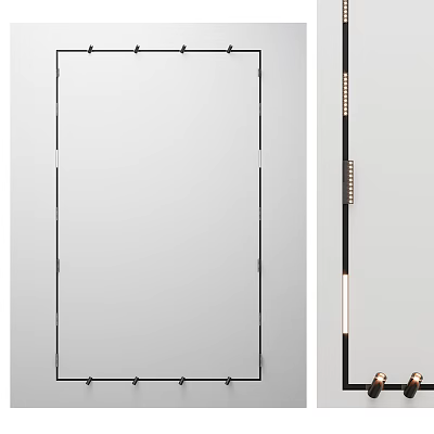Sleek White Swing Door With Minimalist Design And Hardware 3d model
