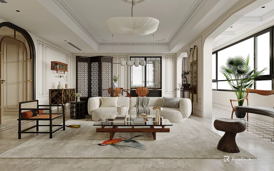 Modern Entryway Cabinet And Sideboard Design With Storage And Decorative Elements 3d model