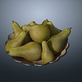 Plow Pear Yali Pear Fruit Plate 3d model