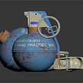 Blue Practice No8 Hand Grenade With Metal Fuse And Marked Number 2788515