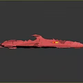Pink Futuristic Sci Fi Model Structure With Detailed Design And Shiny Surface