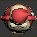 Cartoon Santa Claus Game And Movie Character With Red Hat White Beard And Brown Belt