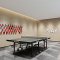 Modern table tennis room 3d model