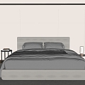 Modern Double Bed 3d model