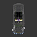 Functional Police SUV Vehicle With White Body Blue Red Emergency Lights Roof Public Security Insignia