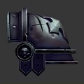 Shiny Dark Purple Metallic Curved Machinery Component With Bolted Structure Details