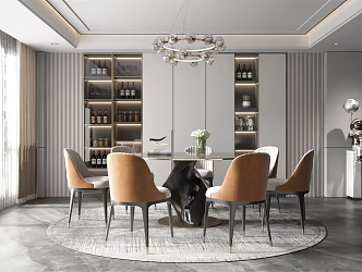 Light Luxury Restaurant 3d model