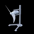 Industrial Equipment Featuring Green Roller White Blade And Sturdy Metal Stand