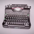 retro typewriter 3d model