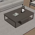 Modern Living Room With Wooden Coffee Table Light Sofa And Decorative Items