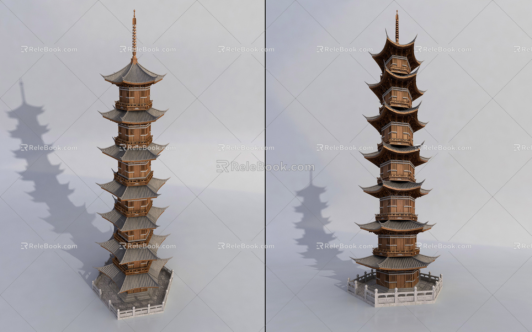 Chinese Pagoda Ancient Pagoda 3d model