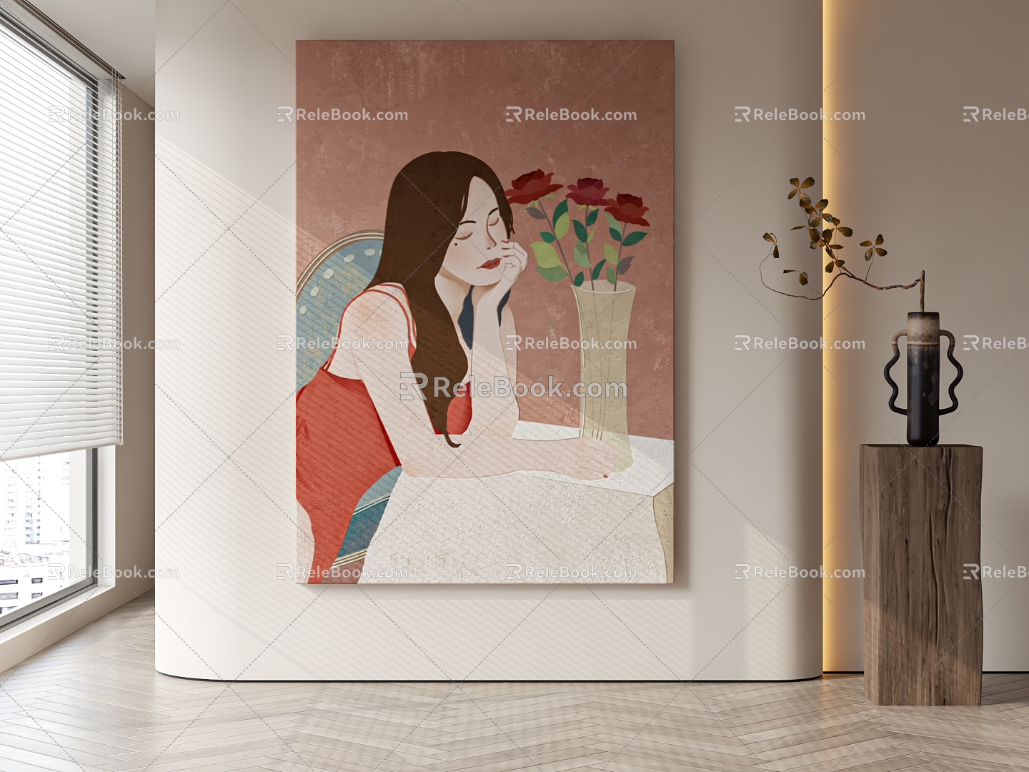 figure decorative painting 3d model