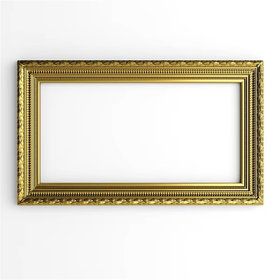 Ornate Golden Picture Frame With Intricate Carvings And Classic Design 3d model