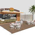 BAG BEST BURGERS Burger Restaurant With Palm Tree Outdoor Seating And Wooden Deck