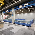 Modern Supermarket Interior With Vegetable Display Section Bright Lighting And Patterned Tile Flooring