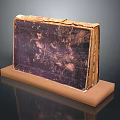 Vintage Brown Wooden Furniture Display Stand With Old Book Decoration
