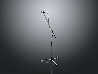 Sturdy Adjustable Microphone Stand with Professional Design for Home and Office Use 3d model