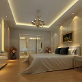 Modern SPA Sauna Interior With Massage Bed Bathtub And Decorative Paintings