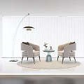 Modern Casual Sofa Combination Single Sofa Combination 3d model