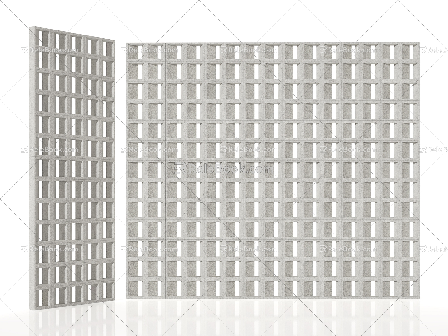 Partition cement brick cement partition screen cement wall cement screen 3d model