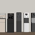 Modern Standing Kitchen Appliances With Digital Displays In Various Colors Against Wall