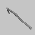weapon shotgun axe 3d model
