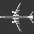 Modern White Commercial Passenger Airplane Exterior With Wings And Engines From Multiple Angles