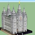 Grand European Style Architecture With White Exterior Multiple Spires And Golden Accents