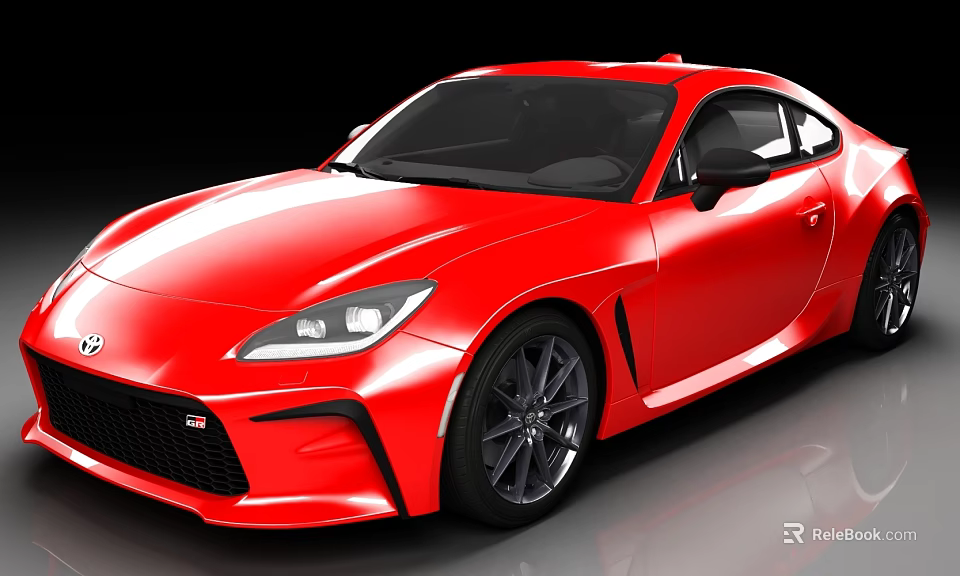 Red Sports Car With Sleek Exterior Design Black Wheels And Front Fascia Details 3d model 