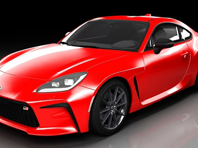 Red Sports Car With Sleek Exterior Design Black Wheels And Front Fascia Details 3d model