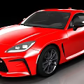 Red Sports Car With Sleek Exterior Design Black Wheels And Front Fascia Details
