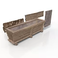 Rustic Wooden Home Storage Chest With Open Lid And Functional Design