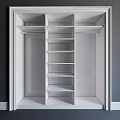 Sleek Modern Gray Wardrobe Design With Paneled Doors And Clean Lines