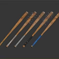 Wooden Baseball Bats With Various Handle Colors And Decorative Nails For Daily Use
