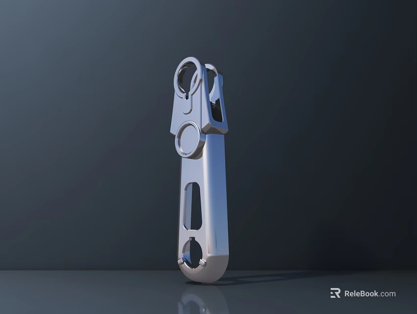 Silver Metal Multi Tool With Functional Holes And Durable Modern Design 3d model 