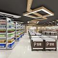 Modern Supermarket Fresh Supermarket 3d model