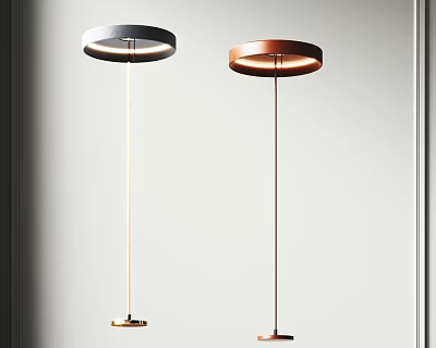 Modern Stylish Floor Lamps With Minimalist Design And Two Colors 3d model