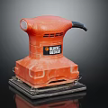 Black Decker Orange Electric Sander With Ergonomic Handle And Sanding Base 3d model