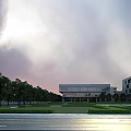 Modern School Campus With Teaching Buildings Sports Ground Running Track And Green Spaces
